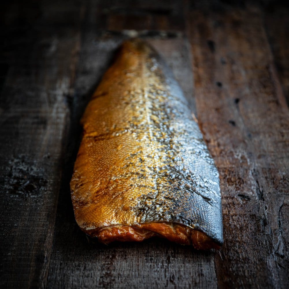 Varmrökt lax dubbelfilé | 455 kr / kg